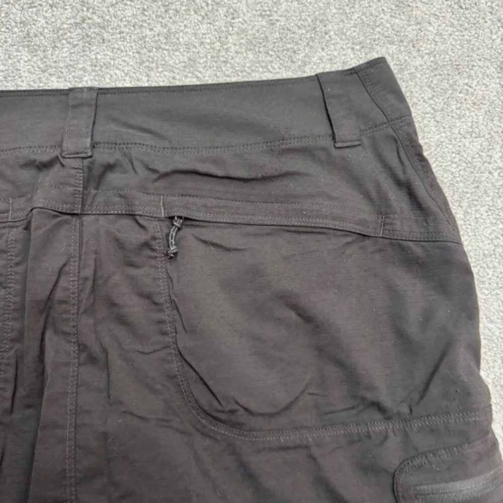 L.L. Bean Cargo Mini Skort Skirt Womens 14 Regular Black Nylon Outdoor Camping